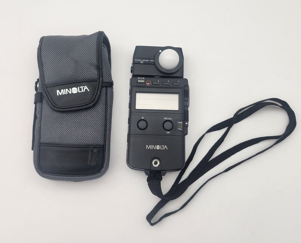 Minolta Flash Meter IV Ambient/Flash Light Exposure Meter With Case - Tested